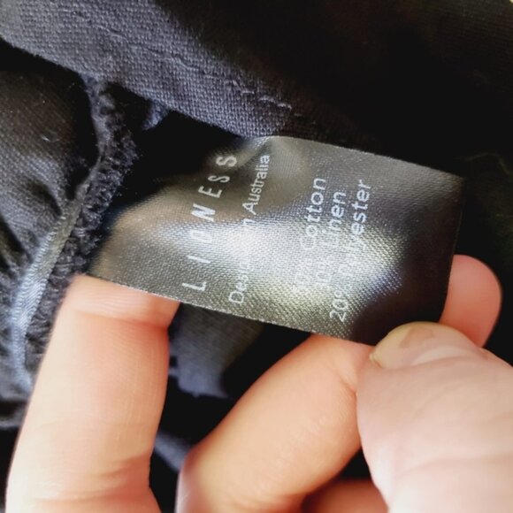 Revolve Lioness Cotton Linen Strappy Black Asymmetric Party Club Y2K Dress S - Picture 3 of 8